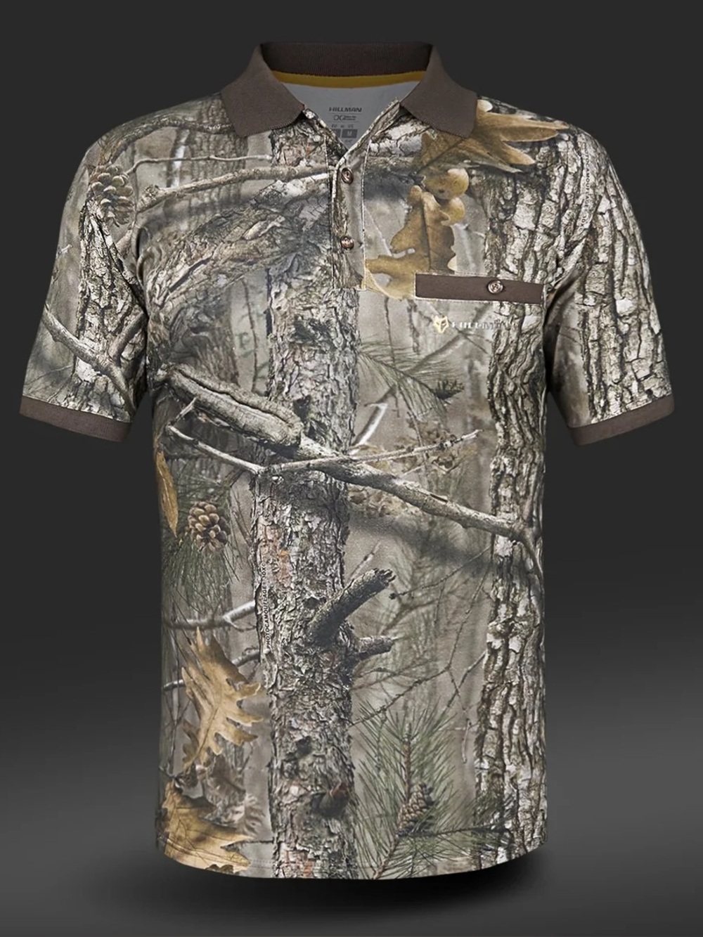 Hillman hunting polo shirt DGT cotton sleeve
